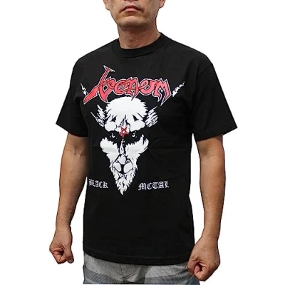 Image of Venom Black Metal Rock Mens T Shirt Red Logo L