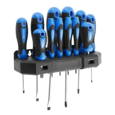 Image of Högert Technik Screwdriver Set of 12 I Universal HT1S097 Black/Blue