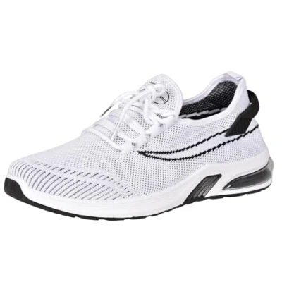 Image of HOCHSTE Men Trainers Lace up Sport Gym Fitness Lightweight UK Shoes Size 7 12 (White,10 UK)
