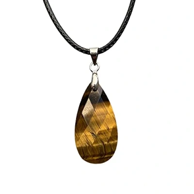 Image of VIE Teardrop Faceted Pendant (Tiger&#039;s Eye)