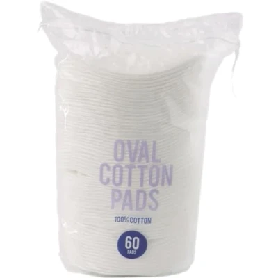 Image of DIVCHI Oval Cotton Pads 60 Pack for Face Makeup Remover Pads, Hypoallergenic, Lint Free 100% Pure