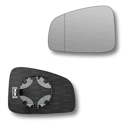 Image of Less4spares Replacement Wing Mirror Glass Left Compatible with Renault Megane 2008 2016 CLIP ON Passnager Near Side N/S Heated Blind Spot