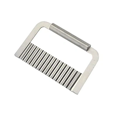 Image of Potato Crinkle Chip Cutter Stainless Steel Wavy Kitchen Cutting Tool