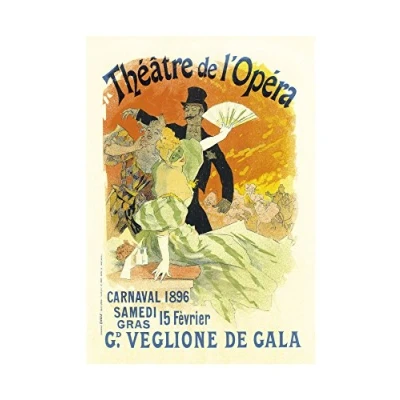 Image of Wee Blue Coo Theatre Cultural Gala Carnival Opera Paris France Advert Wall Art Print