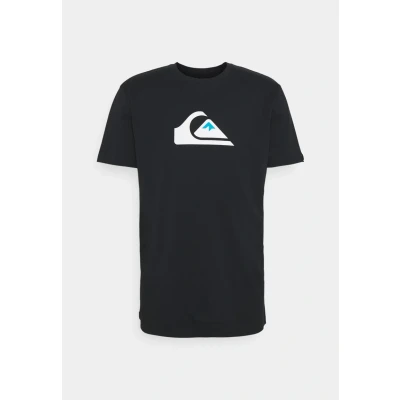 Image of Quiksilver Complogo BYJ0 Print Tshirt, Men&#039;s, Size: Medium, Black