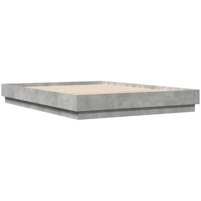 Image of vidaXL Bed Frame without Mattress Concrete Grey 160x200 cm