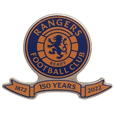 Image of Rangers FC Enamel Pin Badge (150 Years Club Crest), 25mm Official Merchandise
