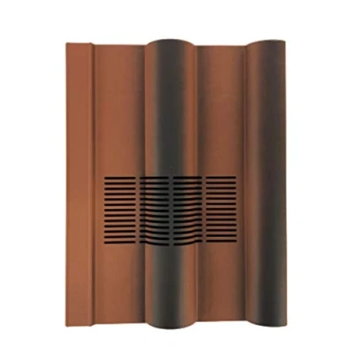 Image of Beddoes Products Inline Double Roman Vent Tile for Roof Ventilation (Farmhouse Red Smooth)