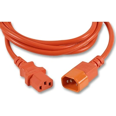 Image of Pro Elec PE01118 IEC Extension Lead, 2 m, Orange