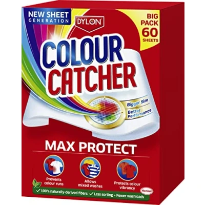 Image of Colour Catcher Max Protect Laundry Sheets, Helps Prevent Run and Protects Brightness 60 Sheets