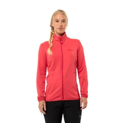 Image of Jack Wolfskin Women&#039;s Kolbenberg Fz W Fleece Jacket, Vibrant red, XS