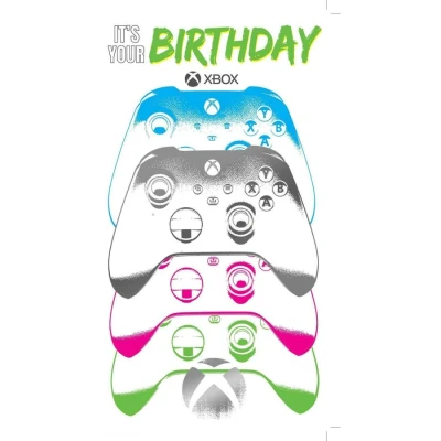 Image of Danilo Promotions Limited Official Xbox General Birthday Card, Card for Fan, Climate Pledge Friendly Teenager, Officially Licensed Card,Multi,210 x 290 mm