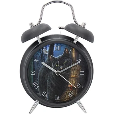 Image of Nemesis Now Black Cat &#039;A Brush with Magick&#039; by Lisa Parker Alarm Clock