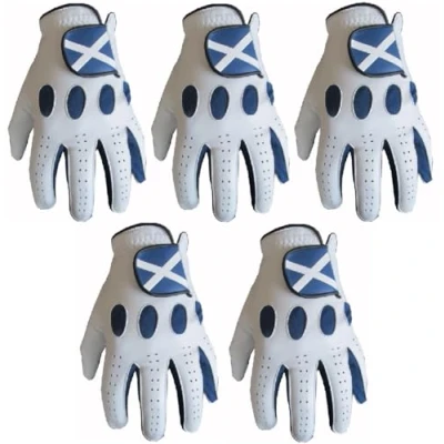 Image of 5 100% Cabretta Leather Golf Gloves Scotland Lgo (Large, right)