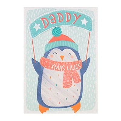 Image of Hallmark Medium Daddy &quot;Xmas Hugs&quot; Christmas Card
