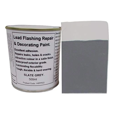Image of 1 x 500ml Slate Grey. Lead Flashing/Roof Repair &amp; Decorative Paint.