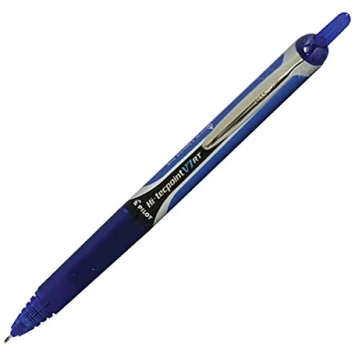Image of PILOT Hi Tecpoint V7 RT Ink Rollerball Refills 0.5 mm Line Blue Pack of 5aa