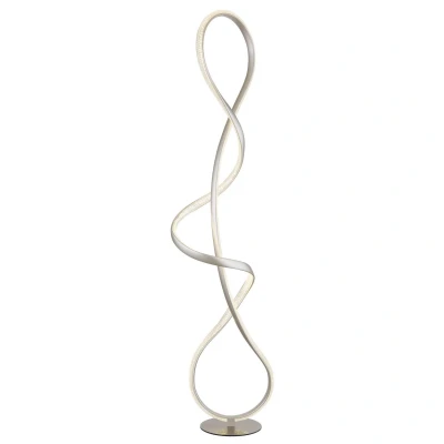 Image of Swirl LED Integrated Floor Lamp Nickel Matt 4000K