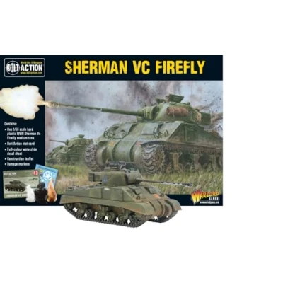 Image of Warlord Games British Army Sherman Firefly Vc 1:56 / 28mm Plastic Scale Model Tank for Bolt Action Highly Detailed World War 2 Miniatures