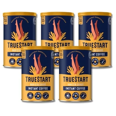 Image of TrueStart Barista Grade Instant Coffee 100g 5 pack, Premium Freeze Dried, Smooth Rich Beans Roast, 100% Full Flavour