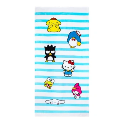 Image of Franco Collectibles Sanrio Hello Kitty &amp; Friends Super Soft Cotton Bath/Pool/Beach Towel, 60 in x 30 in, (Official Licensed Product)