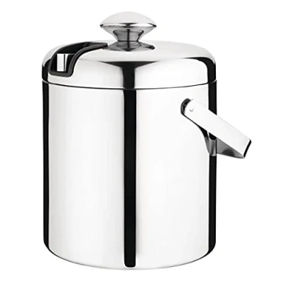 Image of Olympia Ice Bucket with Lid and Tongs Made of Stainless Steel Capacity 1.23L