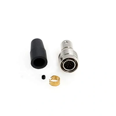 Image of SZRMCC HR10A 10P 12P Hirose 12 Pin Male Push Pull Self Locking Connector Plug for Sony XC Series Intercon Hitachi Cameras (12 Pin, Male)