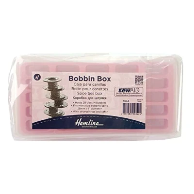 Image of Hemline Bobbin Storage Box Plastic Holds 25 Spools