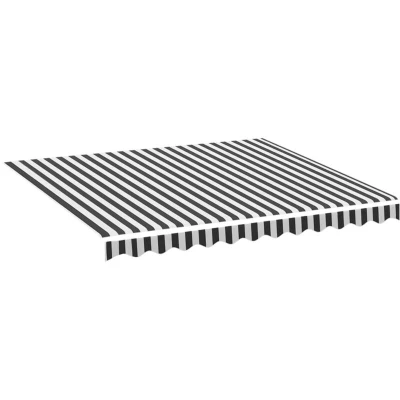 Image of vidaXL Replacement Fabric for Awning Anthracite and White 3x2.5 m