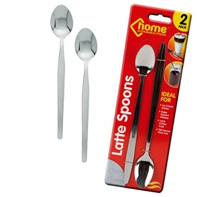 Image of PMS 2PK SS LATTE T SPOONS ON PVC BACKING CARD