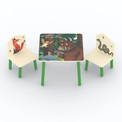 Image of Gruffalo Table &amp; 2 Chairs MDF/Wood L50 x W50 H48.5 cm