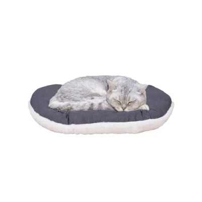 Image of Ferplast Dog Cushion Relax, for small dogs, Cat Cushion, Mat kennels and cars Washable in Cotton Peluche with Soft Padding, 43 x 30 cm. Brown