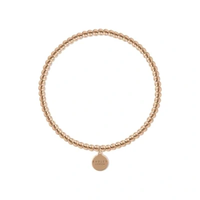 Image of RADLEY 18ct Rose Gold Plated Beaded Disc Coin Bracelet