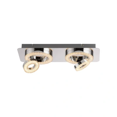 Image of JUST LIGHT. Tim square LED ceiling lamp with 8 rings
