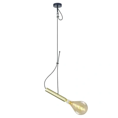 Image of Corbatin Pendant Ceiling Light Brass 1xE27