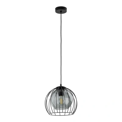 Image of Universo 26cm Wire Frame Pendant Ceiling Light Black 1xE27