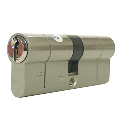 Image of 35/35 British Standard Euro Cylinder Door Lock Anti Snap/Pick/Bump/Drill Nickel
