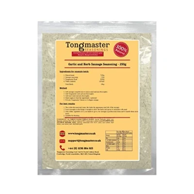 Image of Tongmaster Garlic and Herb Sausage Seasoning 250 g (Pack of 2)