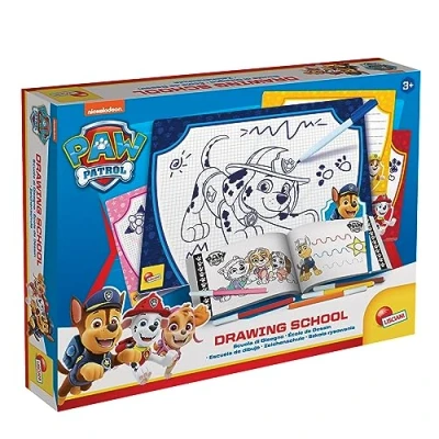 Image of Lisciani PAW PATROL Drawing SCHOOL Step by Kit for Kids Aged 4 and Up Includes Write Erase Boards, Coloring Booklet, Markers, Eraser Fun Educational Creative Play