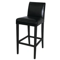 Image of Bolero Faux Leather High Bar Stool Black