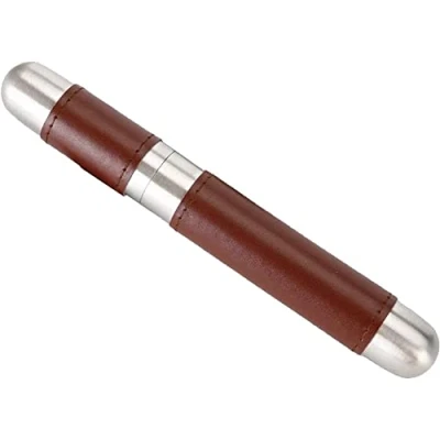 Image of Cigar Case Tube Empty Tobacco Stainless Steel Box Portable Holder Travel