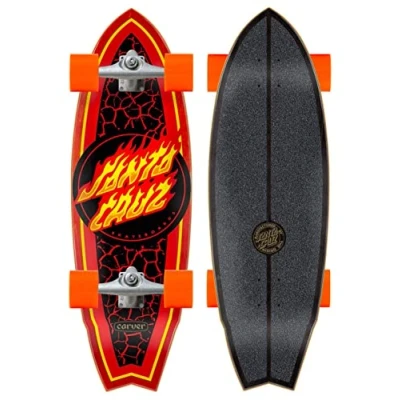 Image of Complete Cruiser Surf Wave Flame Dot Shark 9.85 x 31.52