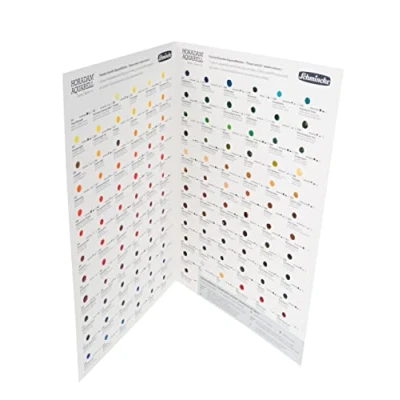 Image of Schmincke HORADAM® AQUARELL Dotcard with 140 shades 14 999 140, for testing all HORADAM