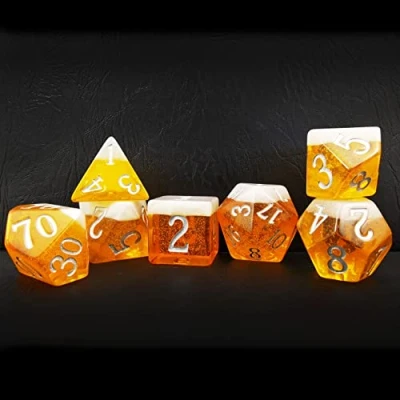 Image of Bescon Oversized Beer Dice Set, Novelty 7pcs BeerDice Polyhedral D&amp;D DND Set of 7pcs; Jumbo Oktoberfest