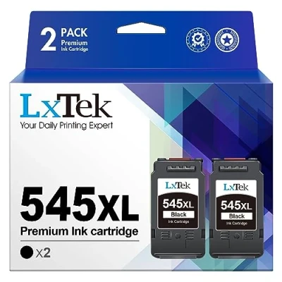 Image of LxTek 545XL Ink Cartridge Replacement for Canon PG 545 Pixma MX495 MX490 iP2800 iP2850 MG2400 MG2450 MG2500 MG2550 MG2900 MG2920 MG2550S MG2950S MG3050 (Black,2 Pack)