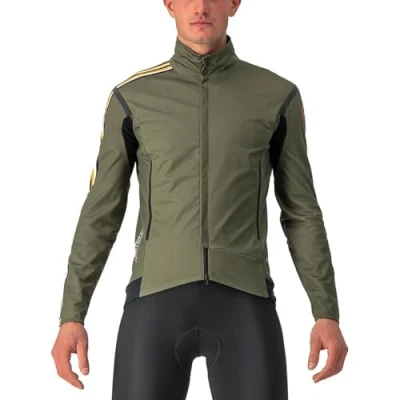 Image of CASTELLI 4522501 075 UNLTD PERFETTO RoS Sweatshirt Men&#039;s MILITARY GREEN/GOLDENROD Size S