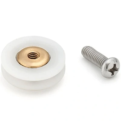 Image of ShowerPart V Grooved Shower Door Rollers/Wheels/Runners LW19, Wheel Diameter 19mm, Thickness 5mm, Nylon, Replacement Parts, 4X LW19