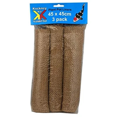 Image of Kockney Koi Hessian Plant Pot Liners 45x45cm (3pk)