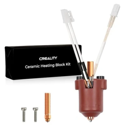 Image of Creality Official Ender 3 V3 KE Hotend, Ceramic Heating Block Kit with Bimetallic Material Nozzel 0.4mm*2, Upgrade Hotend 300℃ High Temperature 500mm/s speed for