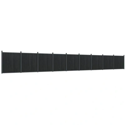 Image of vidaXL Fence Panel Grey 1564x186 cm WPC